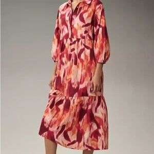 Maeve by Anthropologie Bettina Tiered Shirtdress